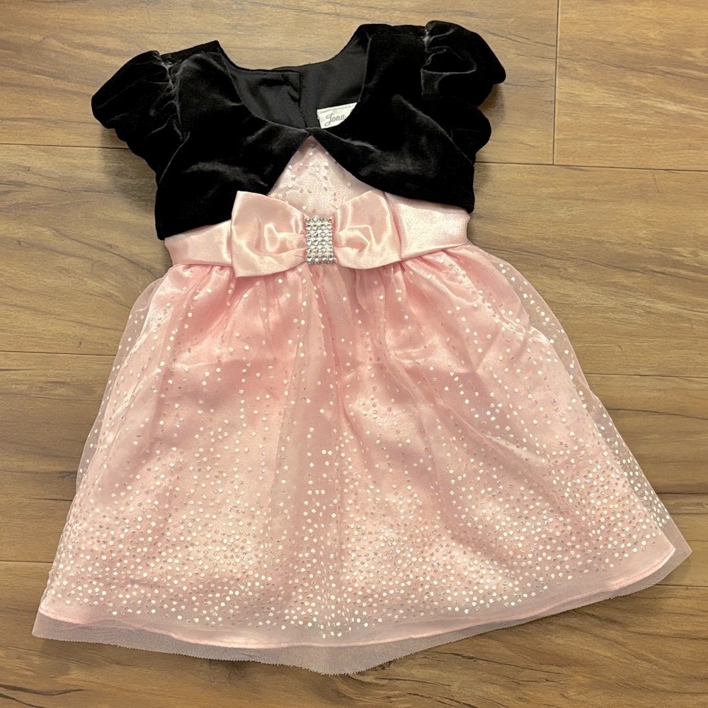 Jona Michelle Velvet & Tulle Formal w Bloomers 18M